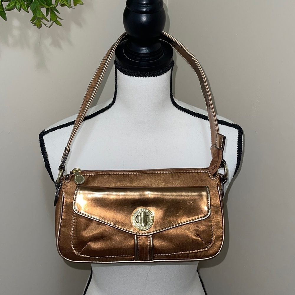 Isaac Mizrahi Bronze & Gold Hand Bag